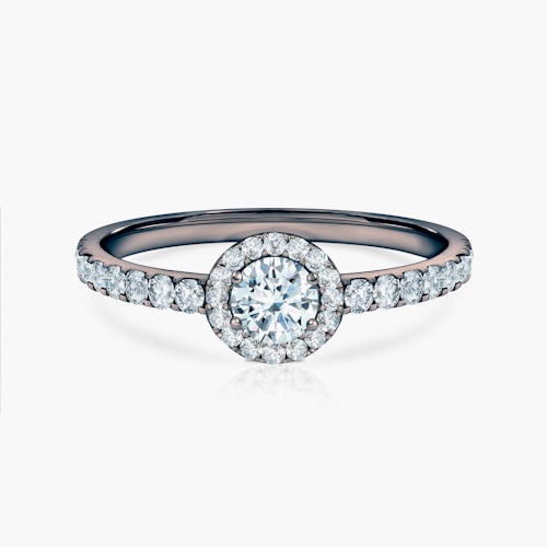 Pierścionek zaręczynowy This is Love: czarne złoto, diament